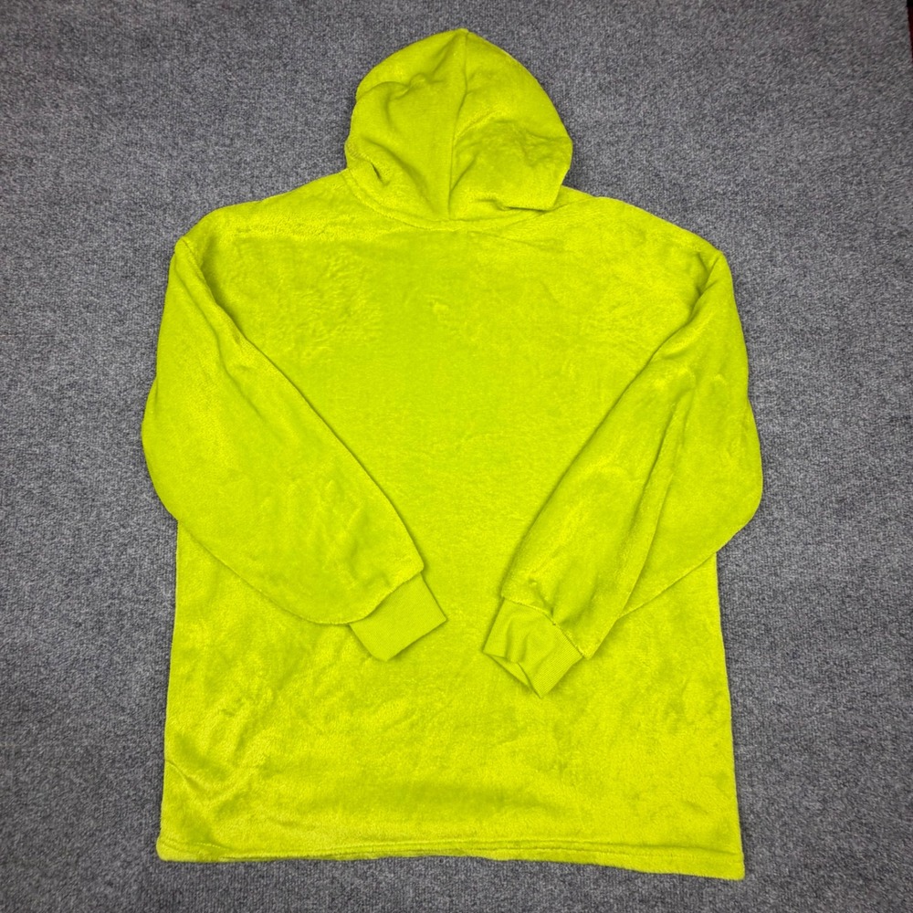 Dr. Seuss The Grinch Plush Fleece Hoodie Lime Green Oversized M RN117508 - Picture 2 of 6